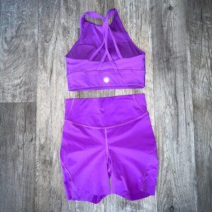 Lululemon Biker Short & Sports Bra Set
